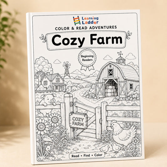 Color & Read Adventures: Cozy Farm