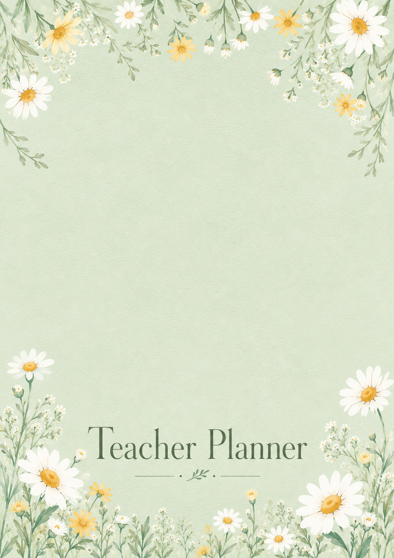 Teacher Planner - Sage Green