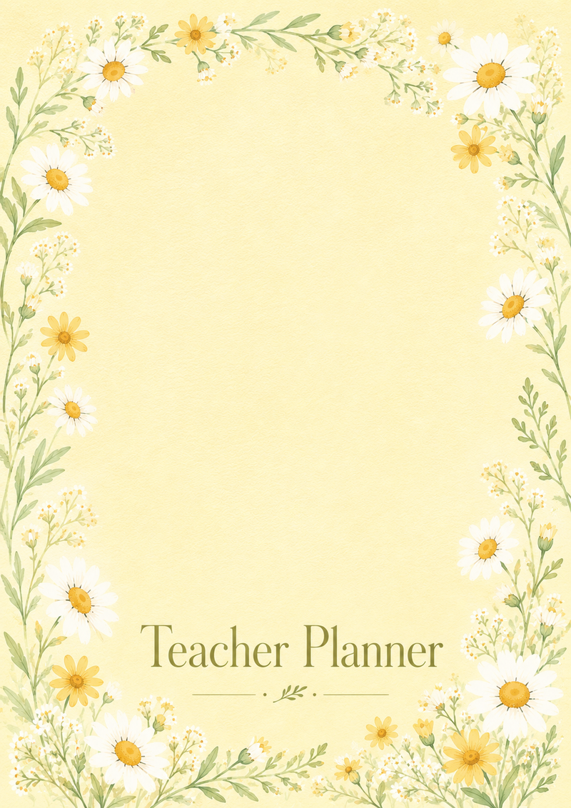 Teacher Planner - Butter Yellow