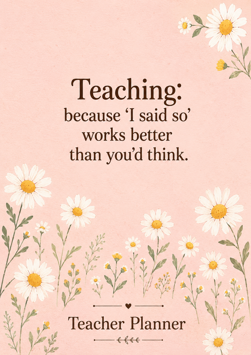 Teacher Planner - "I Said So" Edition