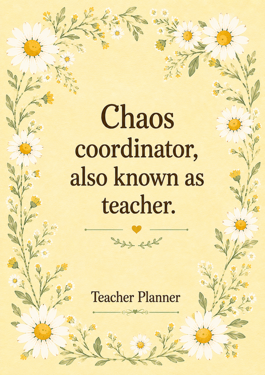 Teacher Planner - "Chaos Coordinator" Edition