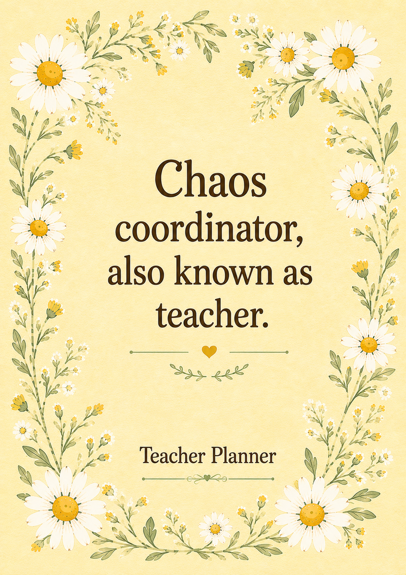 Teacher Planner - "Chaos Coordinator" Edition