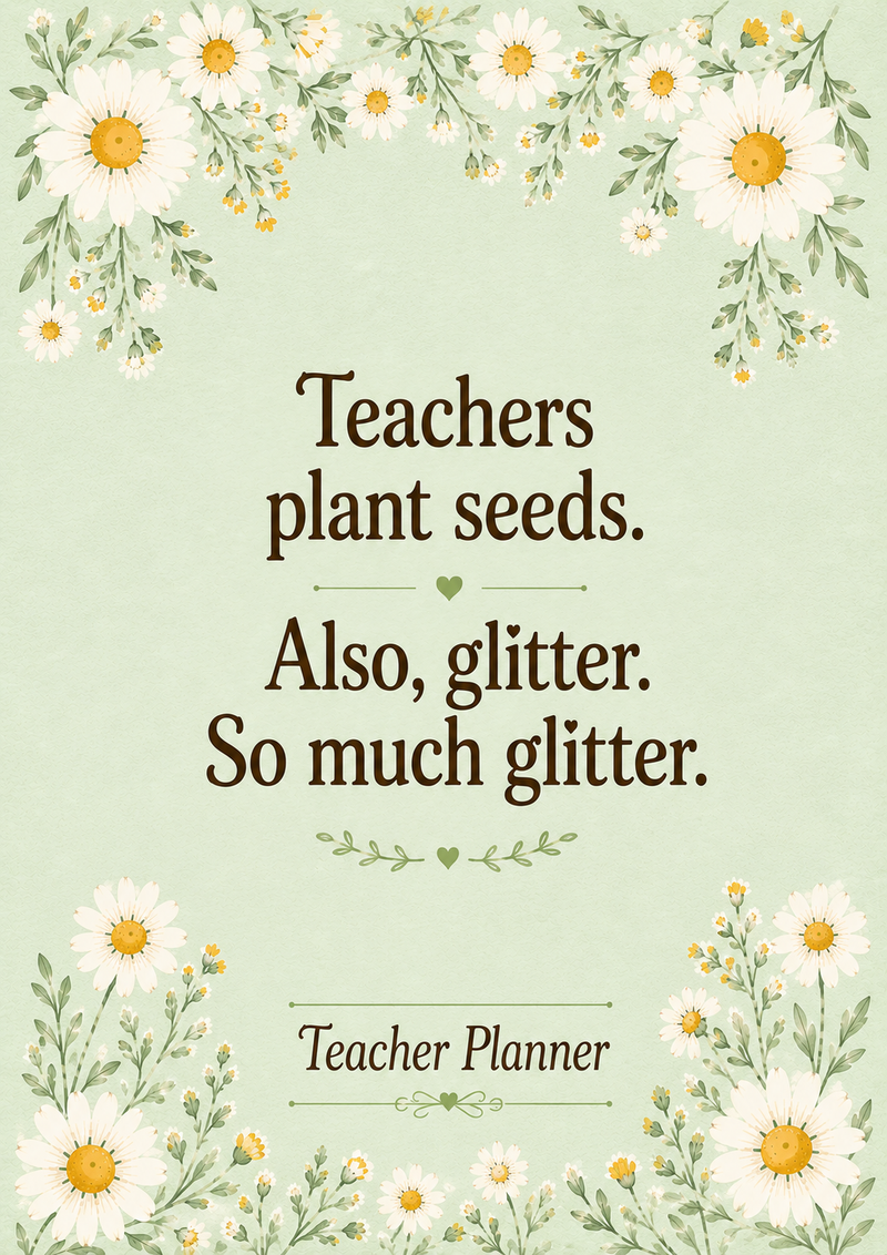 Teacher Planner - "Plant Seeds and Glitter" Edition