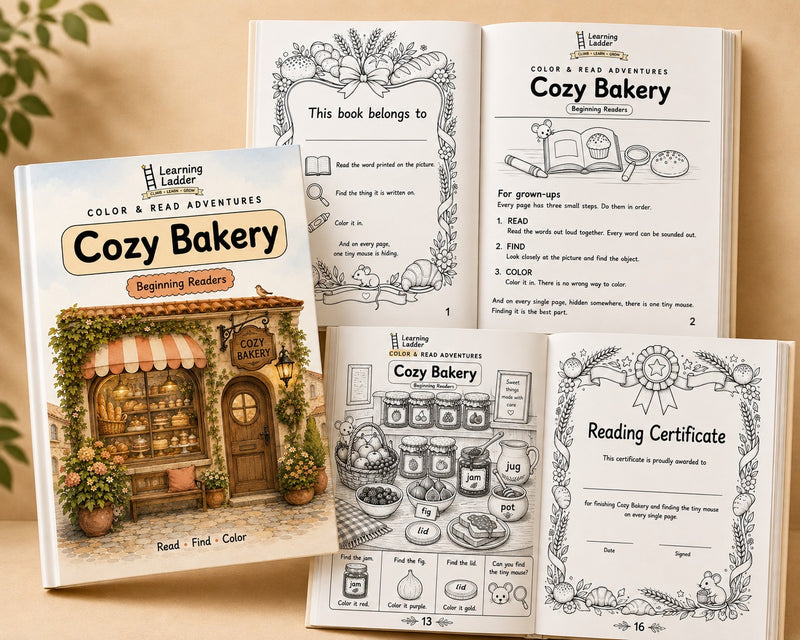 Color & Read Adventures: Cozy Bakery